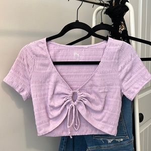 Purple Smoked Pacsun Crop Top